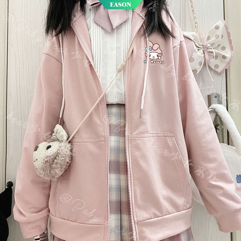 2023New Girls Winter Fleece Jacket Kawaii Anime Sanrio Cinnamoroll Denim  Warm Top Casual Cartoon Clothes Cute Kids Outerwear - AliExpress