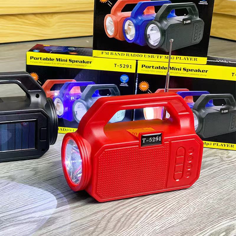 Rechargeable Solar FM Bluetooth Radio with USB/SD/TF MP3 Player KUKU K1 ...