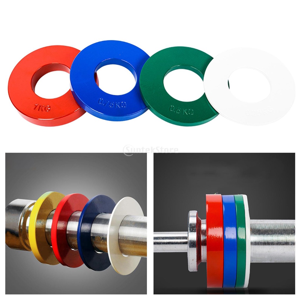 Micro Olympic Fractional Weight Plate Sets 0.25 Kg,0.5kg,0.75kg,1kg for