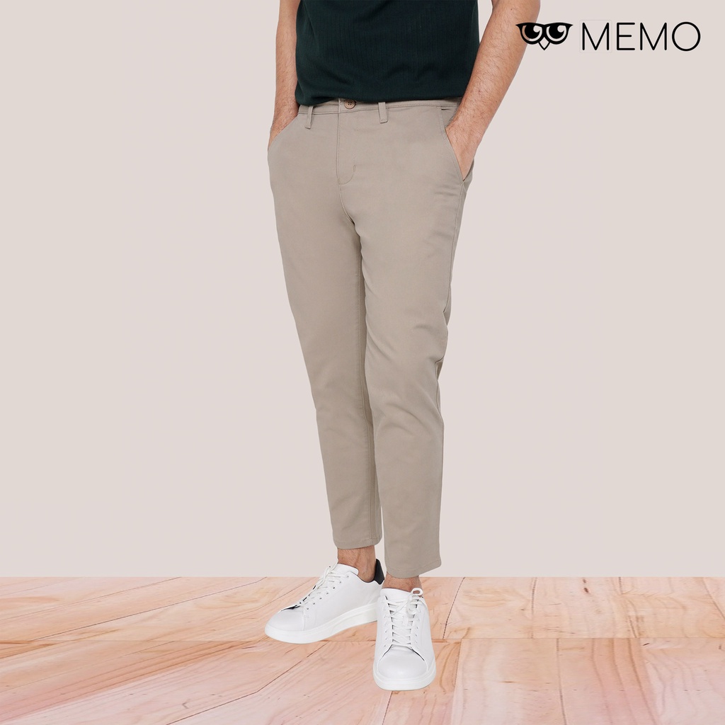 Memo Skinny Ankle Trousers For Men (Black/Burnt Olive/Khaki)
