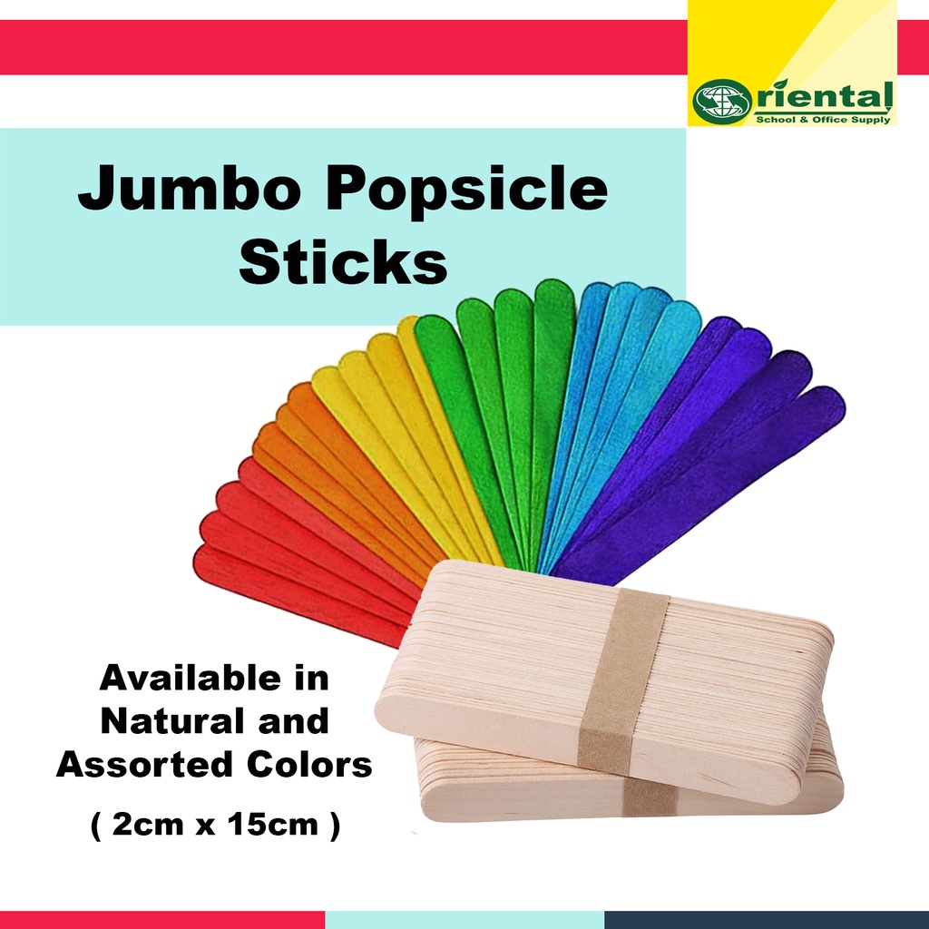 6 inches Jumbo Popsicle Sticks Big Size 2cm x 15cm DIY Popsicles