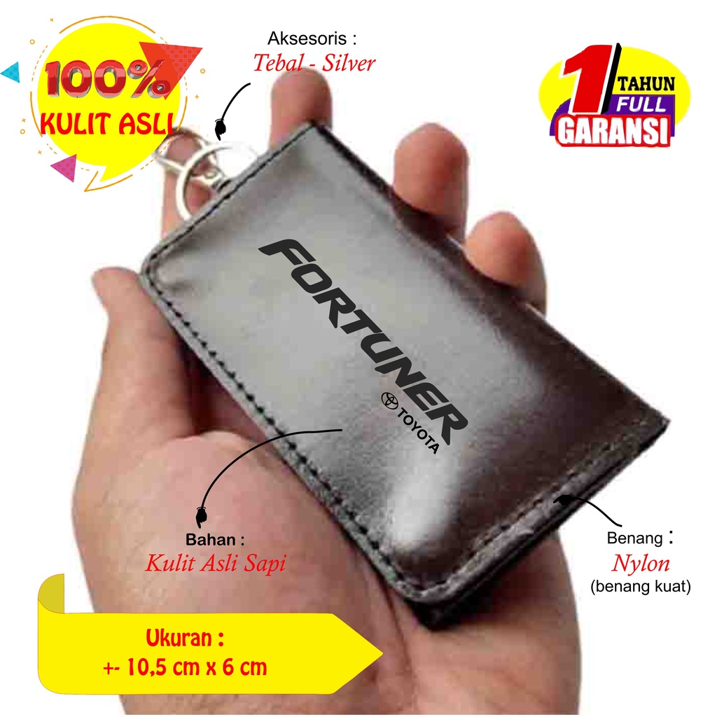 Fortuner Logo Genuine Cow Leather STNK Wallet 1 Year Warranty | Shopee ...