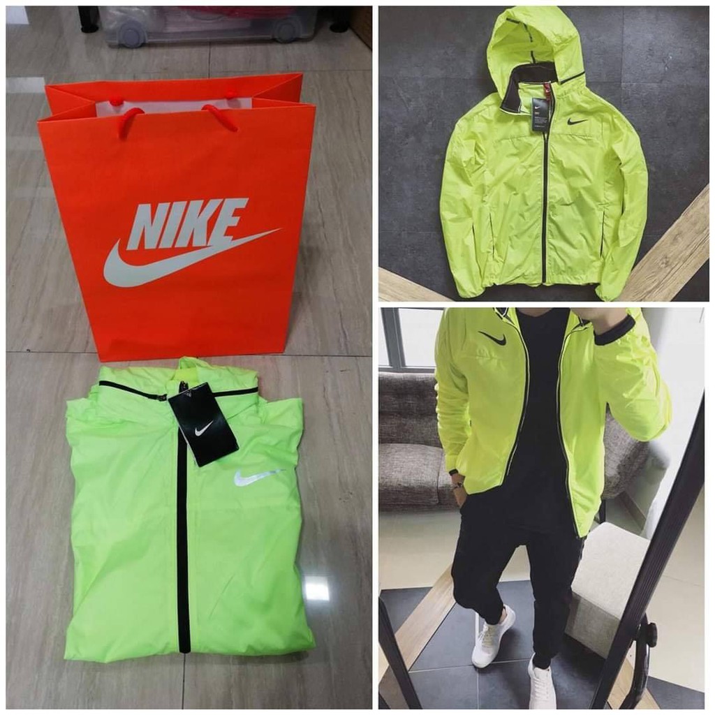 Lime green hot sale nike windbreaker