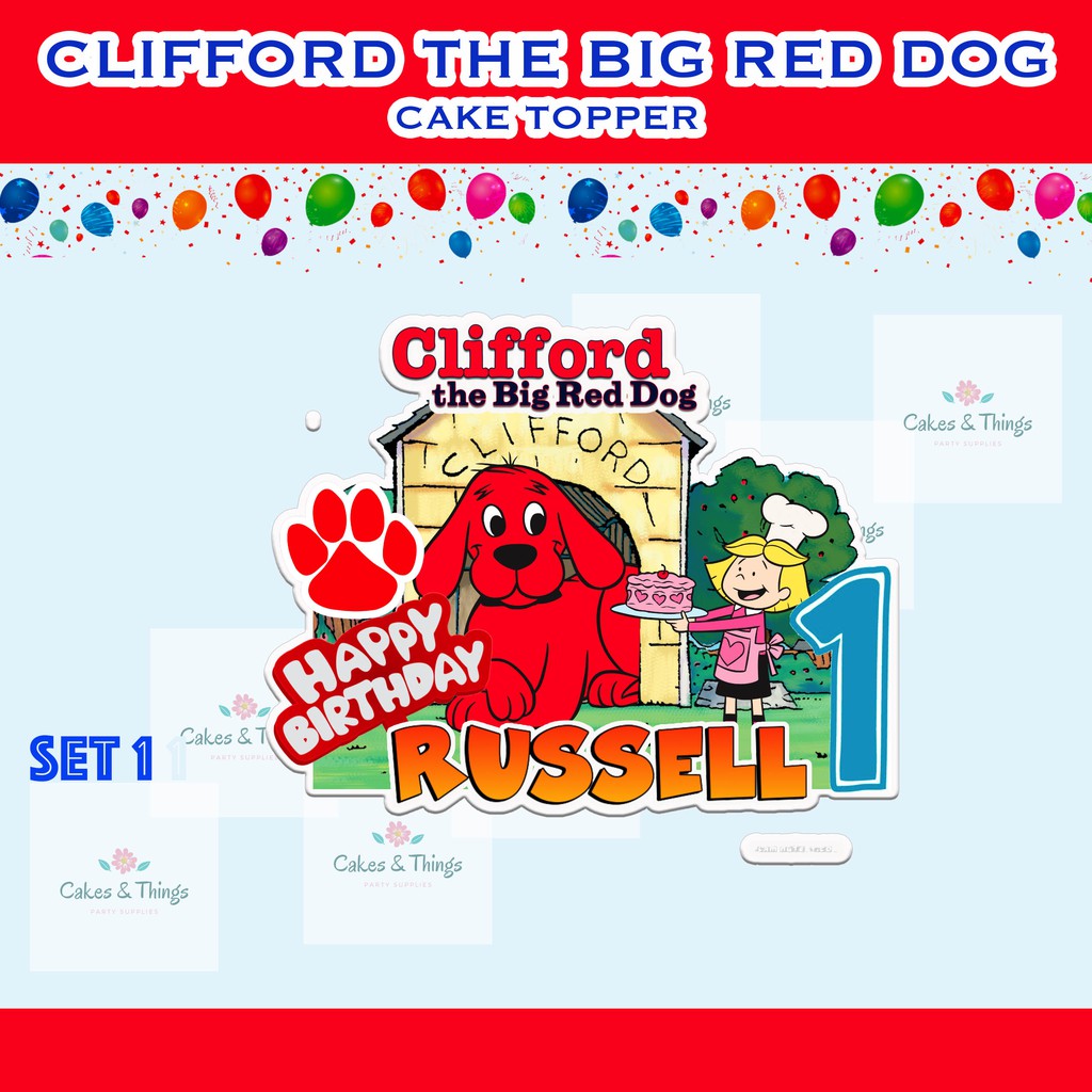 Clifford cake outlet topper