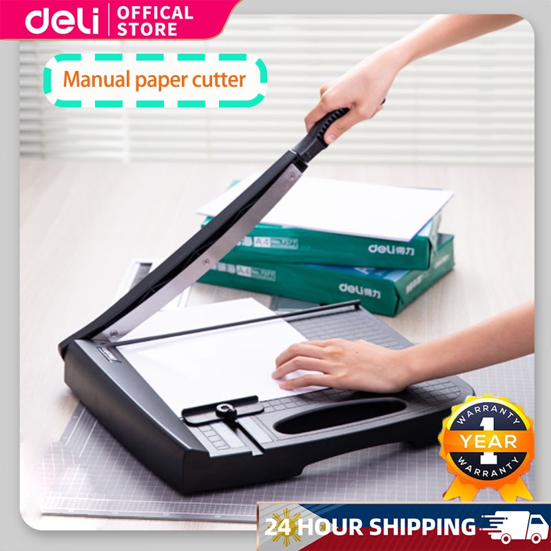 ☽Deli Paper Cutter Manual Paper A4 Photo Trimmers Cutter Scrapbook