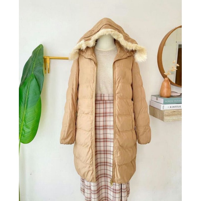 Choco long puff hoodie | Shopee Philippines