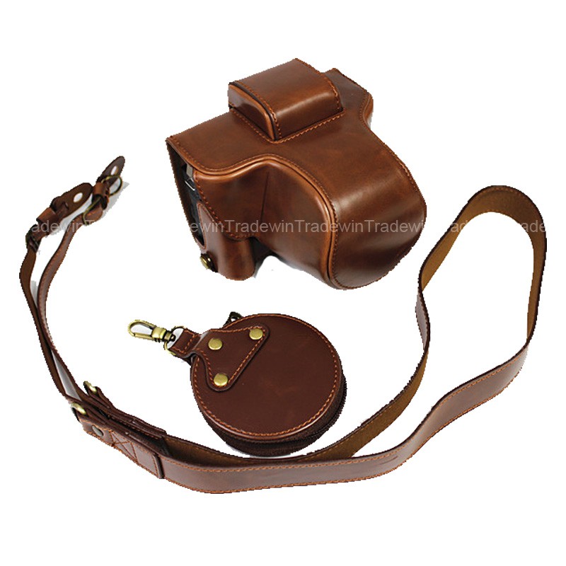 Luxury Leather Camera Bag Pouch For Fujifilm XT200 XT200 With 1545mm