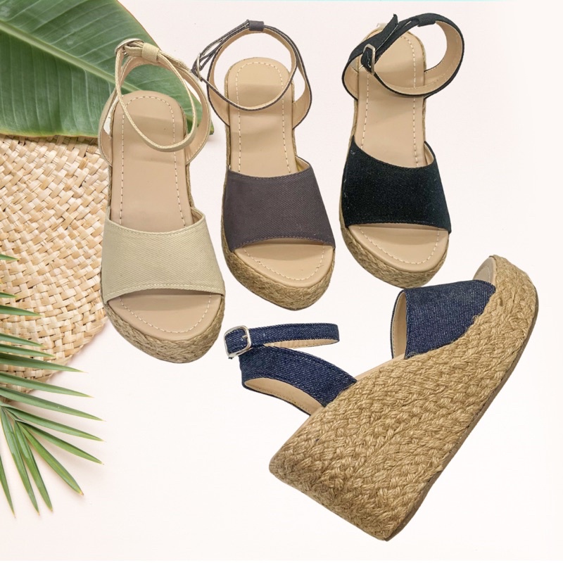 Abaca wedge sandals shop