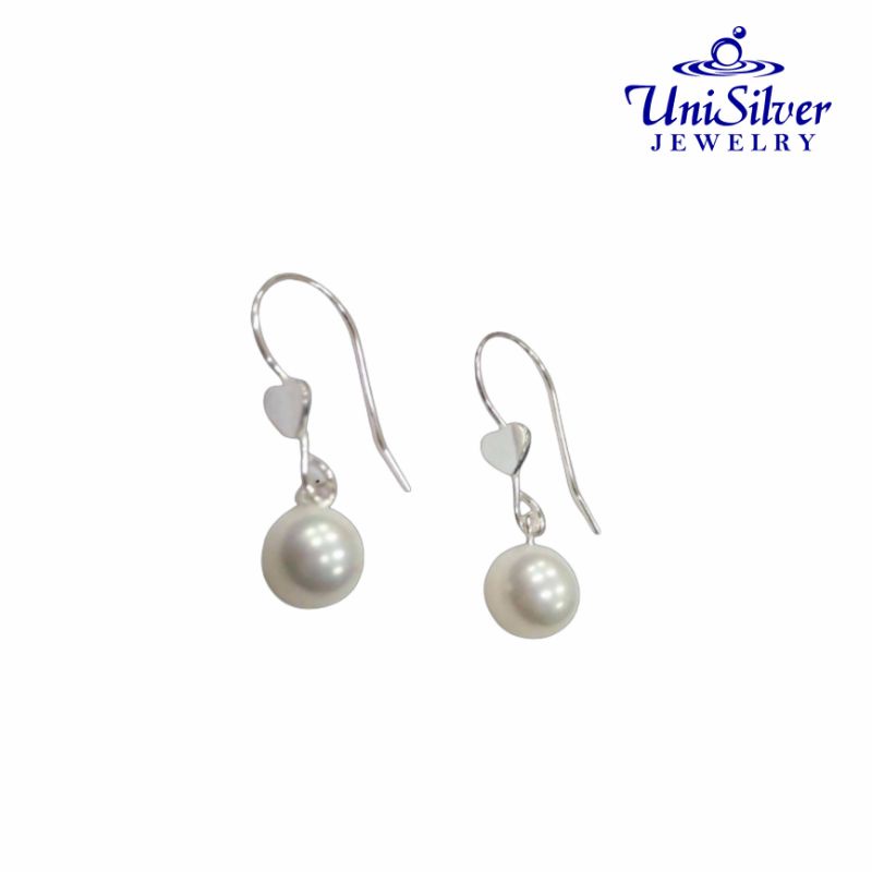 Unisilver 925 Sterling Lady's Earring Pearl (ES255-3001) | Shopee ...