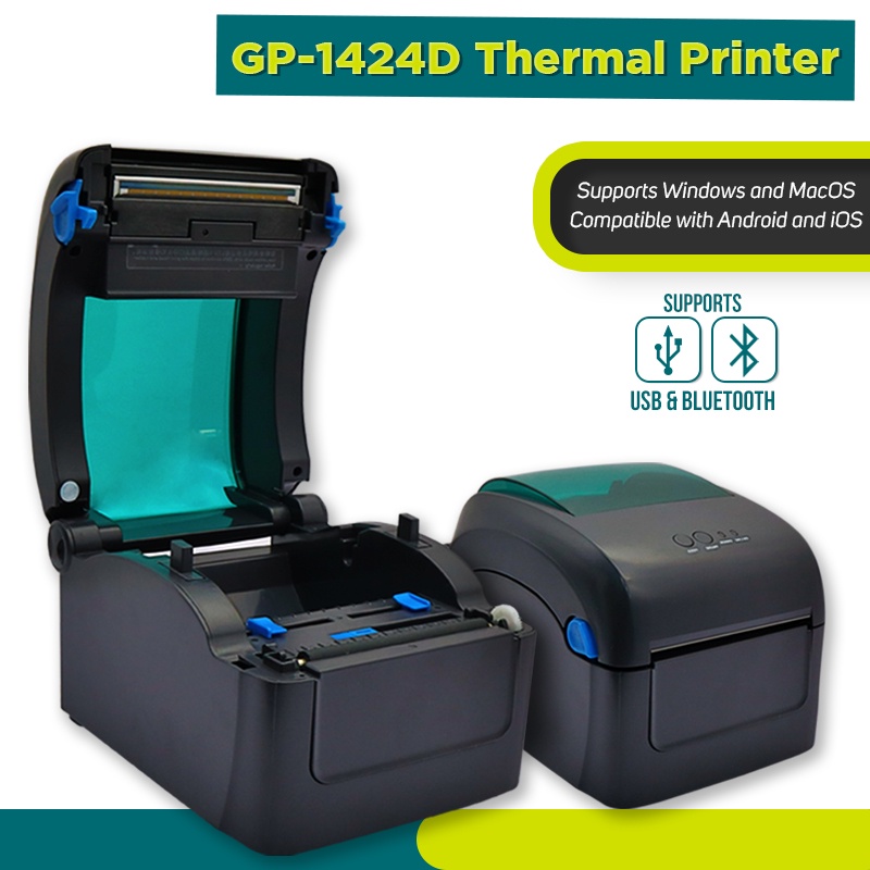 Promo Thermal Printer Gprinter GP1424D Waybill Barcode + Free A6 ...