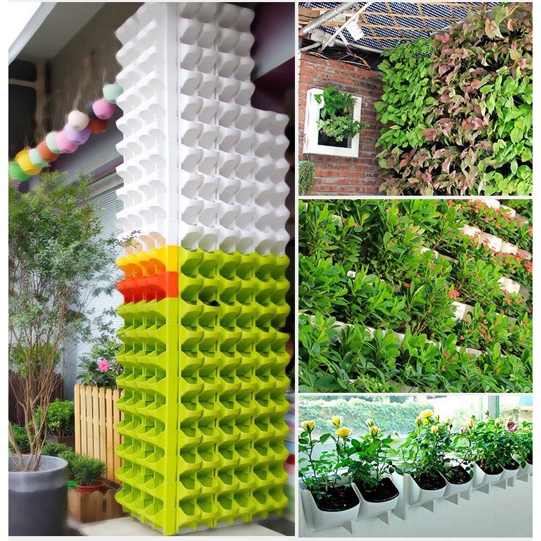 minimalist 2 pocket wall hanging pot gardeing pot vertical planter