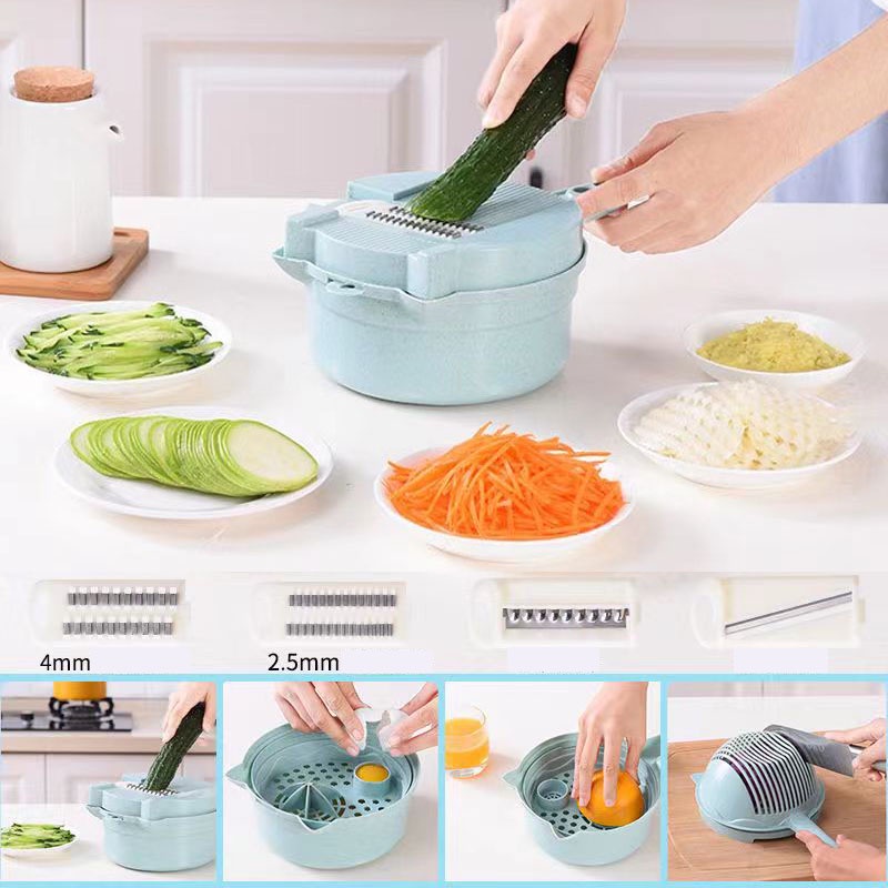 9 in 1 Multifunction Chopper Easy Food Slicer Vegetable Cutter | Shopee ...