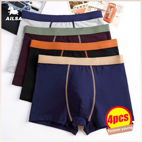 Men's Underpants Four Corner Boxer Shorts Men Pants Cotton