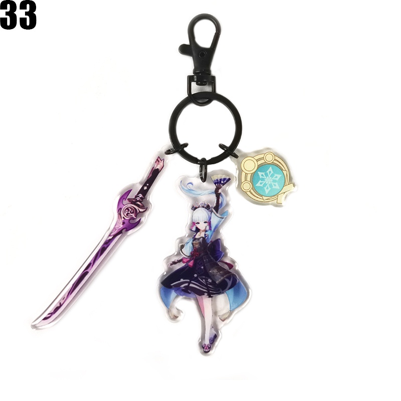 3 in 1 Genshin Impact Keychain Furina Wriothesley Character 3 in1 ...