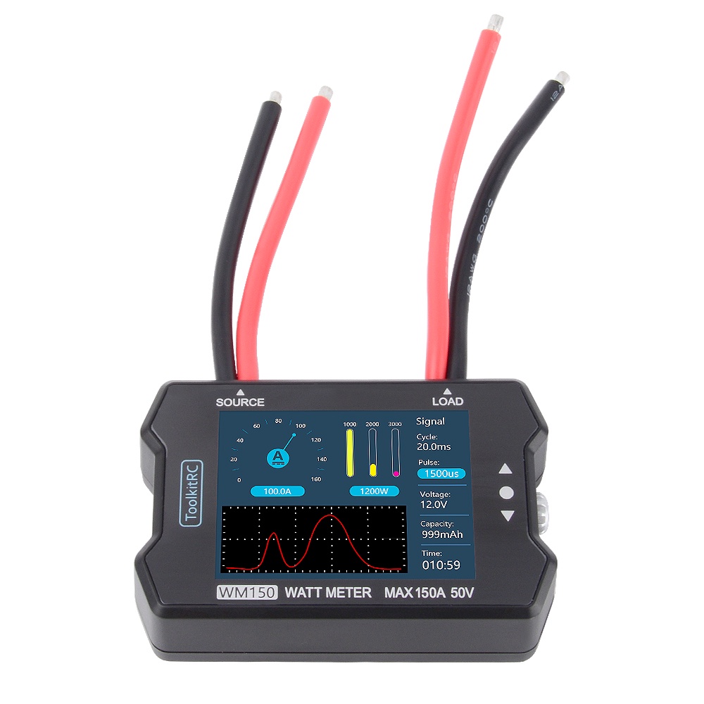 ToolkitRC WM150 150A 50V Watt Meter Power Analyzer 2.4