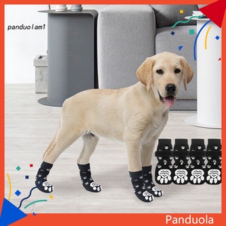 Chrismas Anti-Slip Dog Socks; Waterproof Paw Protectors with Reflective  Straps Traction Control for Indoor & Outdoor Wear; 4pcs