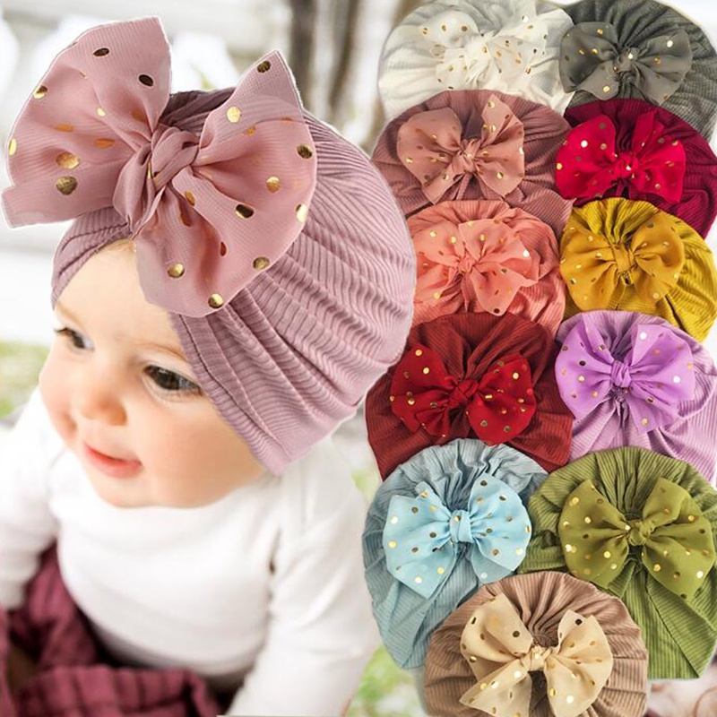 Hot Sale baby hat for girls Headband Hat Girls Caps Flower Pearl Design Girls Caps Turban Elastic Cap