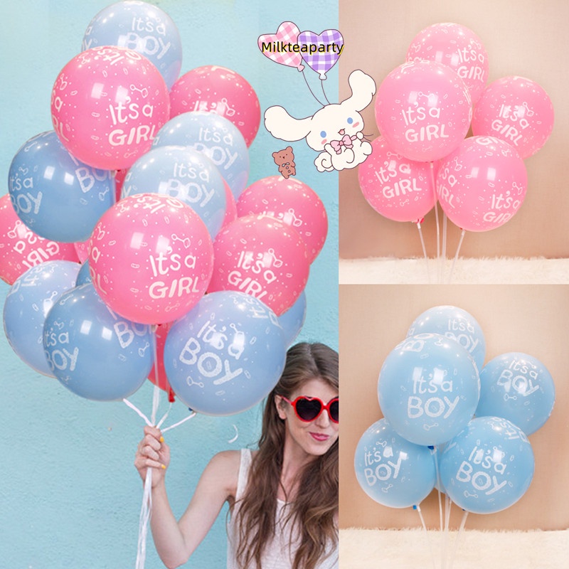 12 Inch Gender Reveal Balloons It's a boy girl Printed Latex Balloons ...