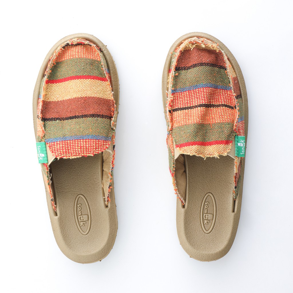 ❤Sanuk Half Shoes For Women Ethnic Cloth Classic Style❤