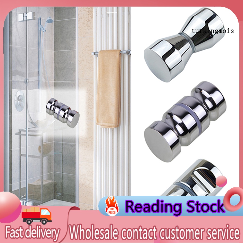 TUR_Stainless Steel Back-to-Back Glass Door Knob Puller Push Bathroom ...