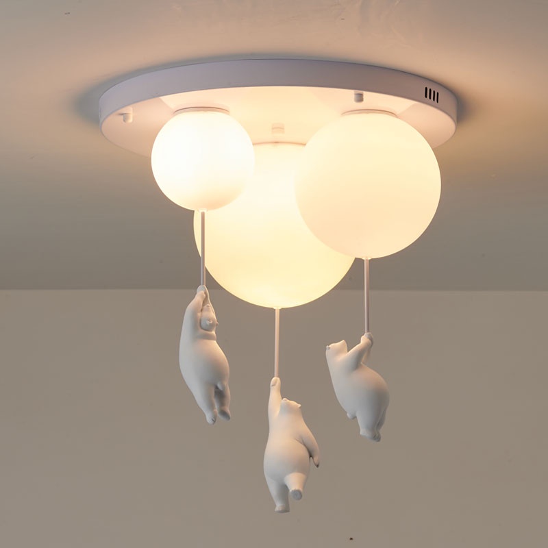 CloudBear Kinderlampe – Verspielte Deckenleuchte mit Bär & Ballon