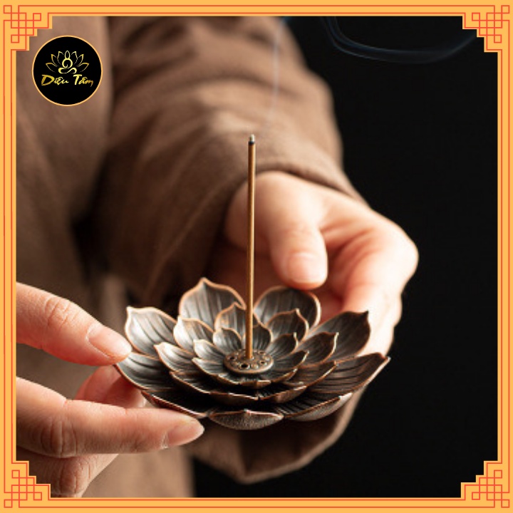 Ring incense holder, large lotus-shaped incense holder, incense burner ...