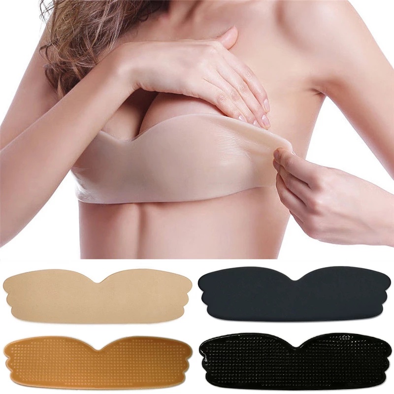 Lycra Silicone Adhesive Stick On Push Up Gel Strapless Backless