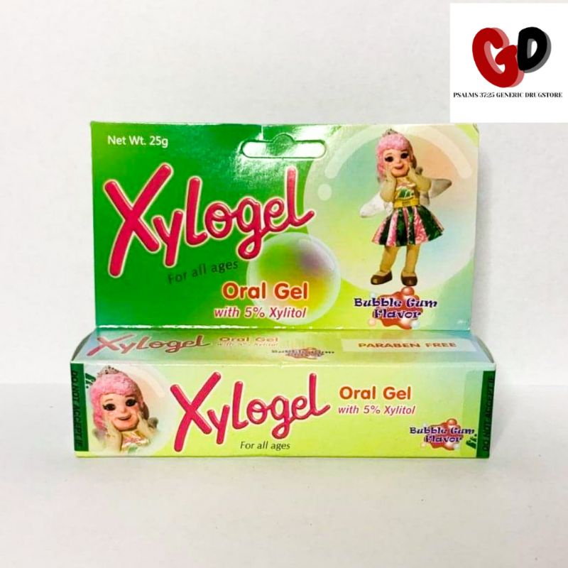 Xylogel store for teething