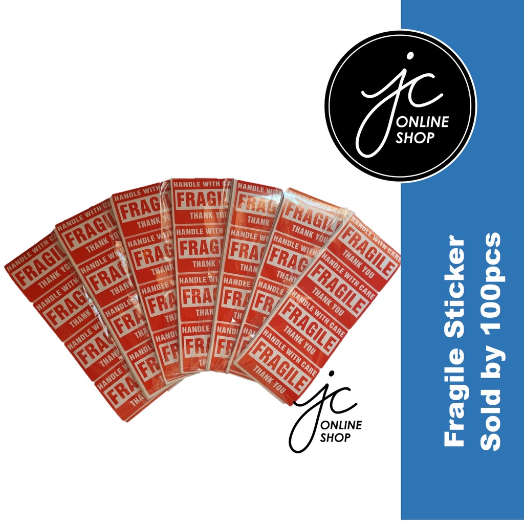 Fragile sticker Sold by 100pcs | Shopee Philippines