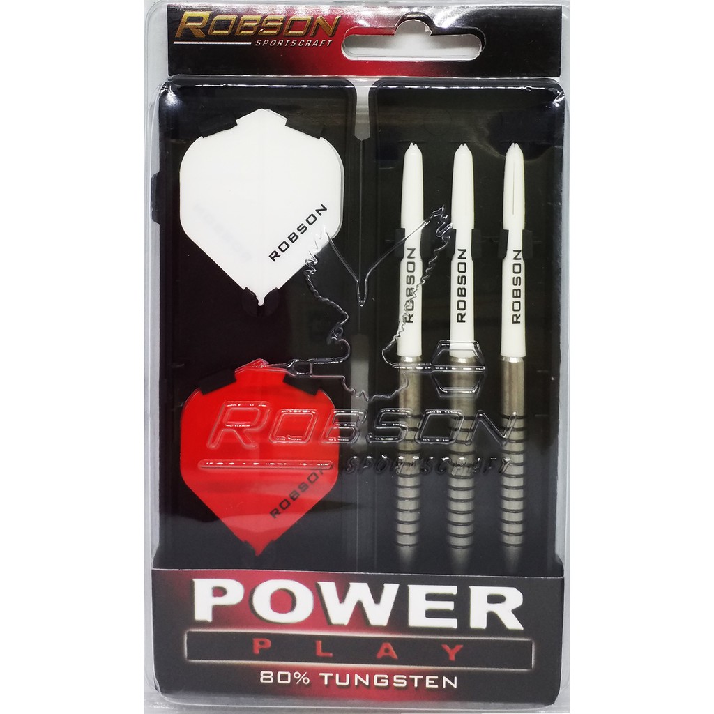ROBSON Power Play 22g / 24g Smooth Grip Tungsten Dart Pins with Case ...