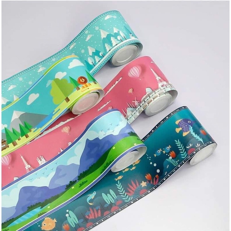 JT5 10 meters Border Wallpaper cartoons Style Waist Line Wall Sticker ...