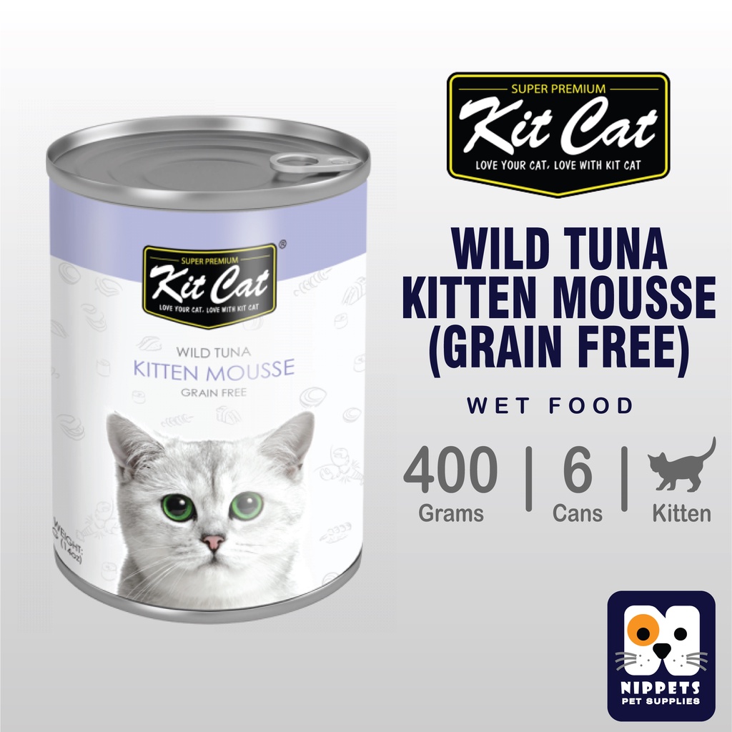 KIT CAT Wild Caught Wild Tuna Kitten Mousse Grain Free Wet Cat Food for Kittens 400g Set of 6 Shopee Philippines