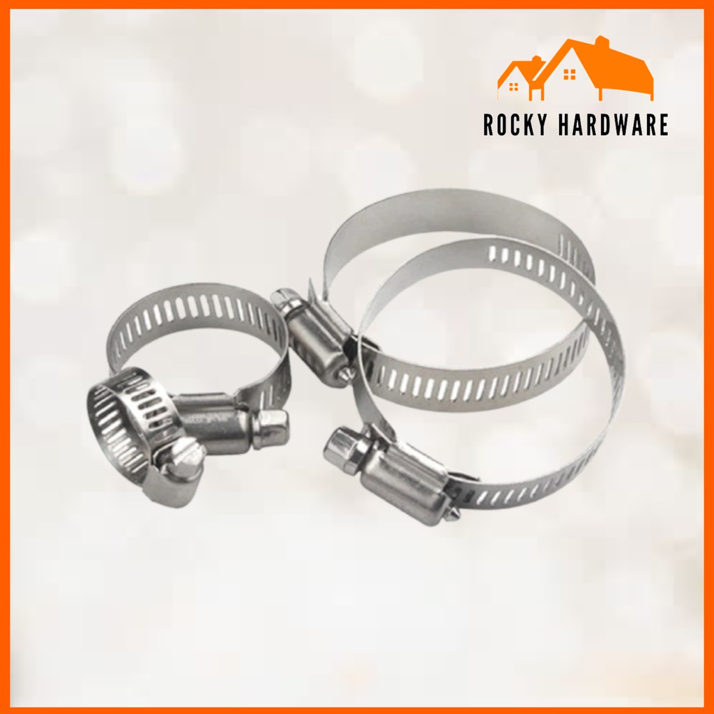 Adjustable Stainless LPG Hose Clamp / Air Hose Clamp Shopee Philippines