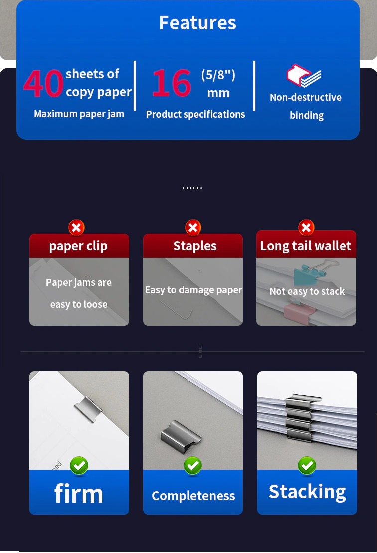 1pc Paper Claim Clip Dispenser Reusable Refills Bind Tool School Office ...