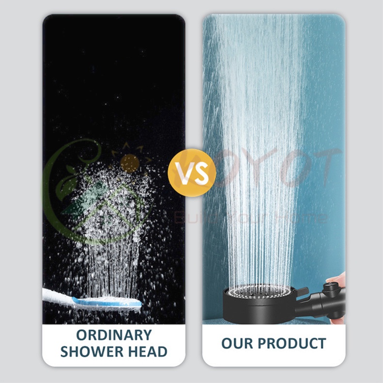 KOYOT 3 in 1 Black Shower Head with Hose Holder Set High Pressure ...