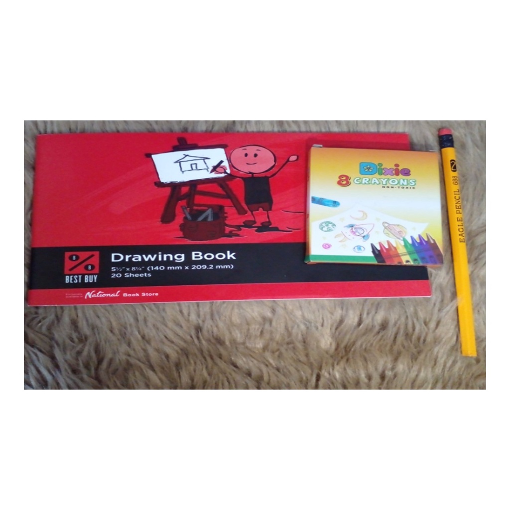 Drawing Book Set (20 sheets Drawing Book from Best Buy, 1 pc pencil, 1