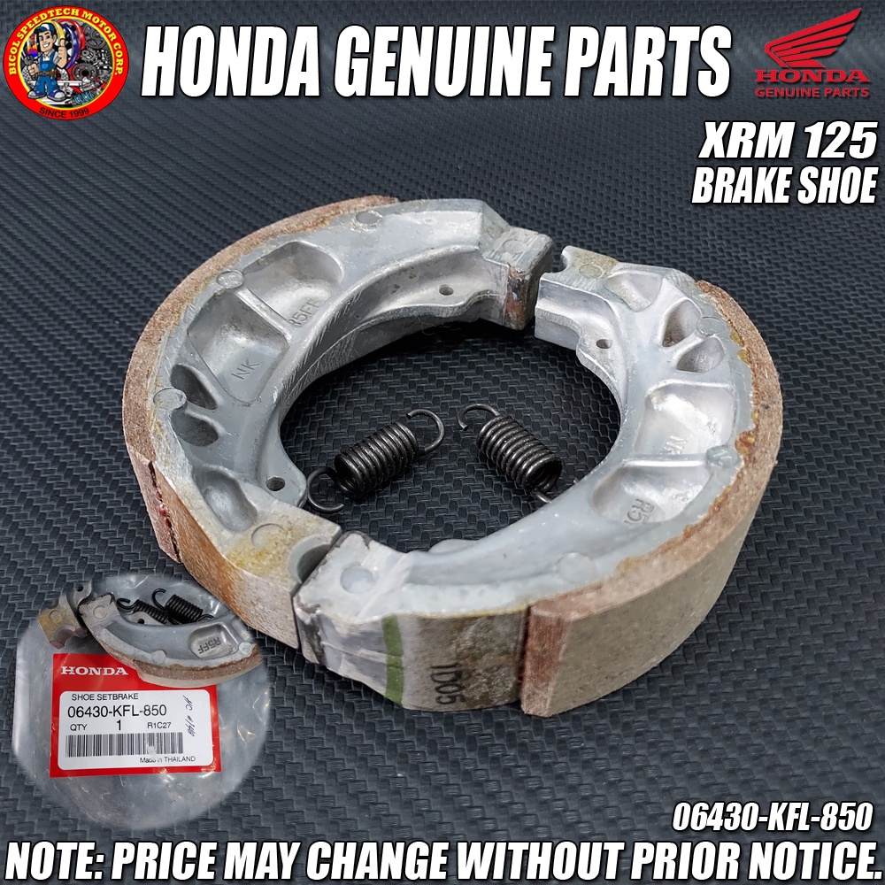 XRM 125 BRAKE SHOE SET (HPI) (GENUINE: 06430-KFL-850) | Shopee Philippines