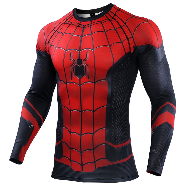 New Anime Superhero Spiderman Summer Gym T-shirt Men Fashion