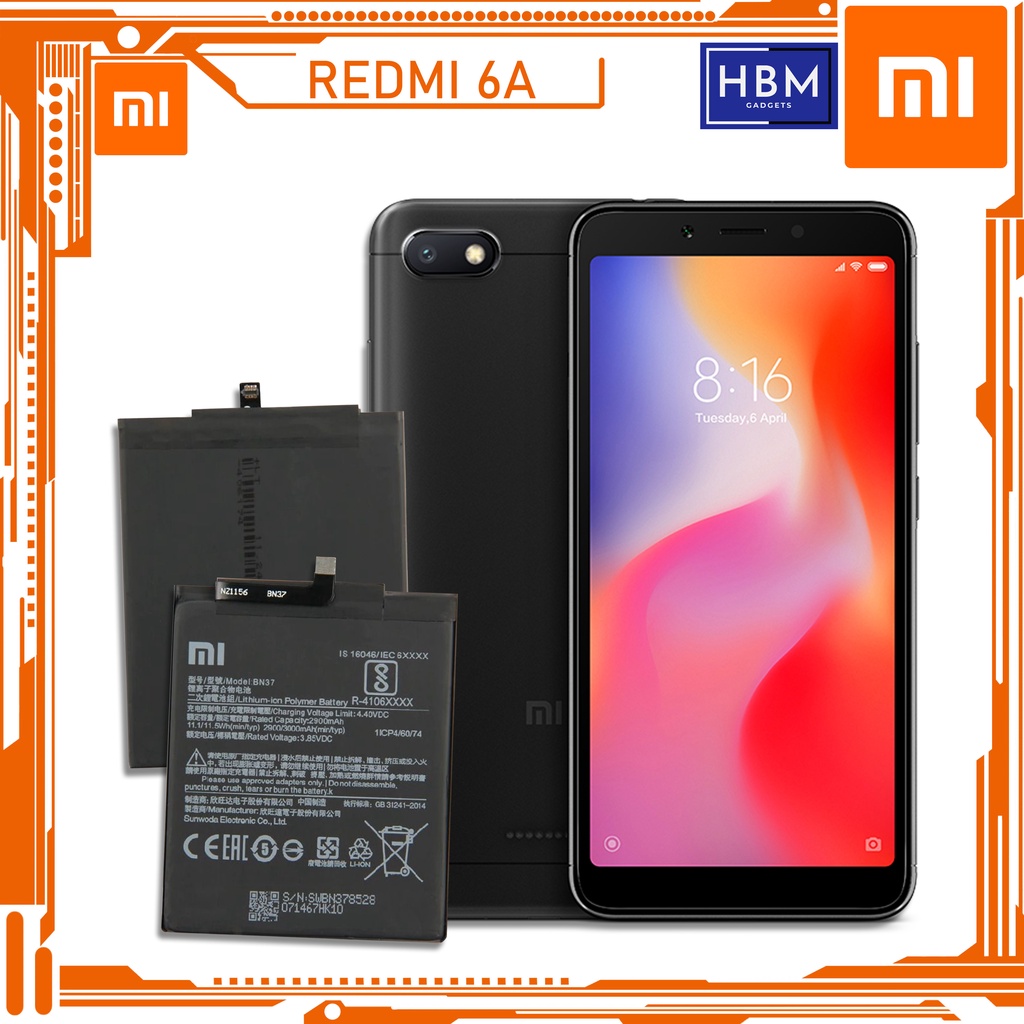 Original XIAOMI Redmi 6a Battery, Model: BN37 High Quality Battery  (3000mAh) ORIGINAL XIAOMI BATTERY | Shopee Philippines