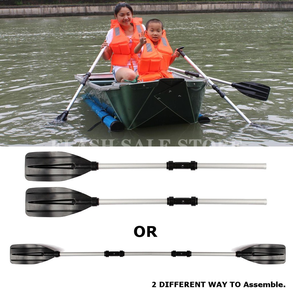 Nei New 2Pcs Aluminum Detachable Afloat Kayak Oars Boat Rafting Canoe ...