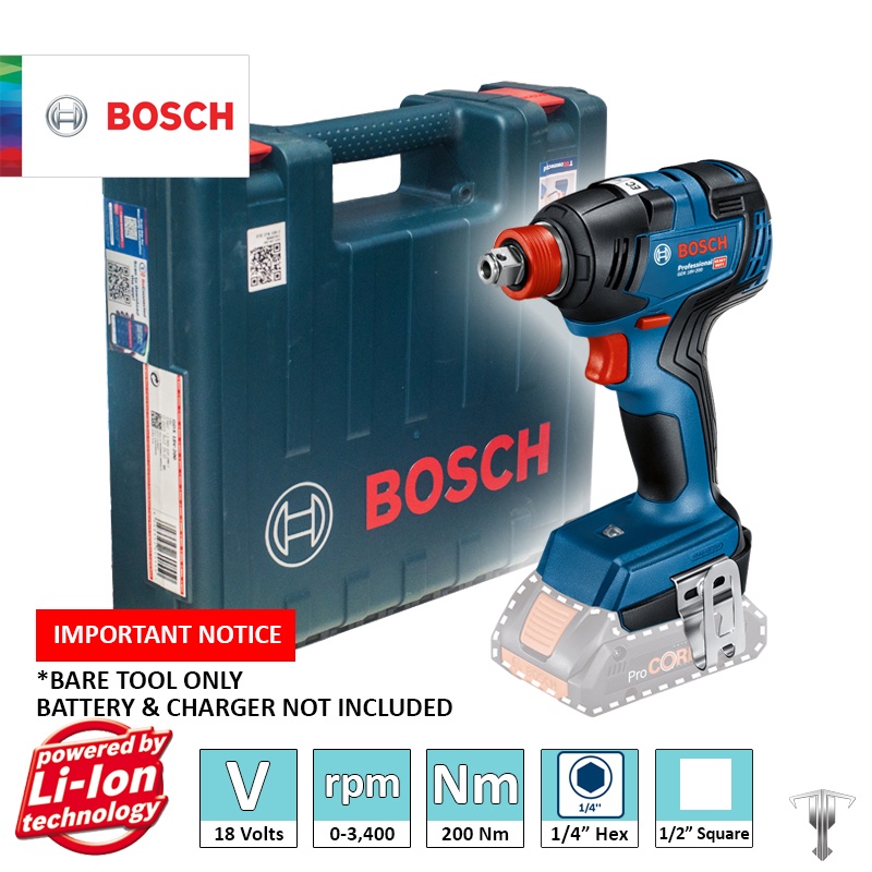 Bosch GDX 18V200 Professional 18 V Brushless Cordless Impact Driver