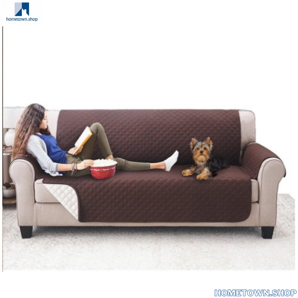 Reversible Washable Couch Coat Double Sofa Bed Recliner Cover | Shopee ...