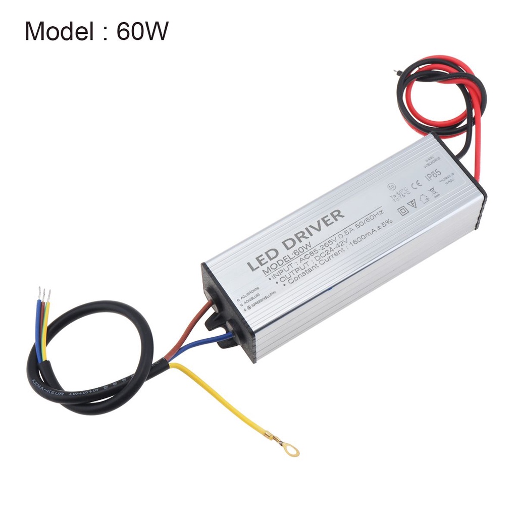 60W Waterproof LED Driver LED Power Supply Transformer Adapter | Shopee ...