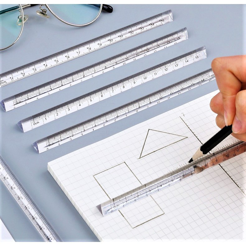 3D Triangle Pyramid long 15cm ruler | Shopee Philippines