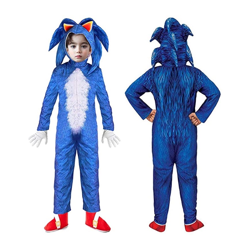 Kids Anime Deluxe Sonic The Hedgehog Costume Girl Game Character ...