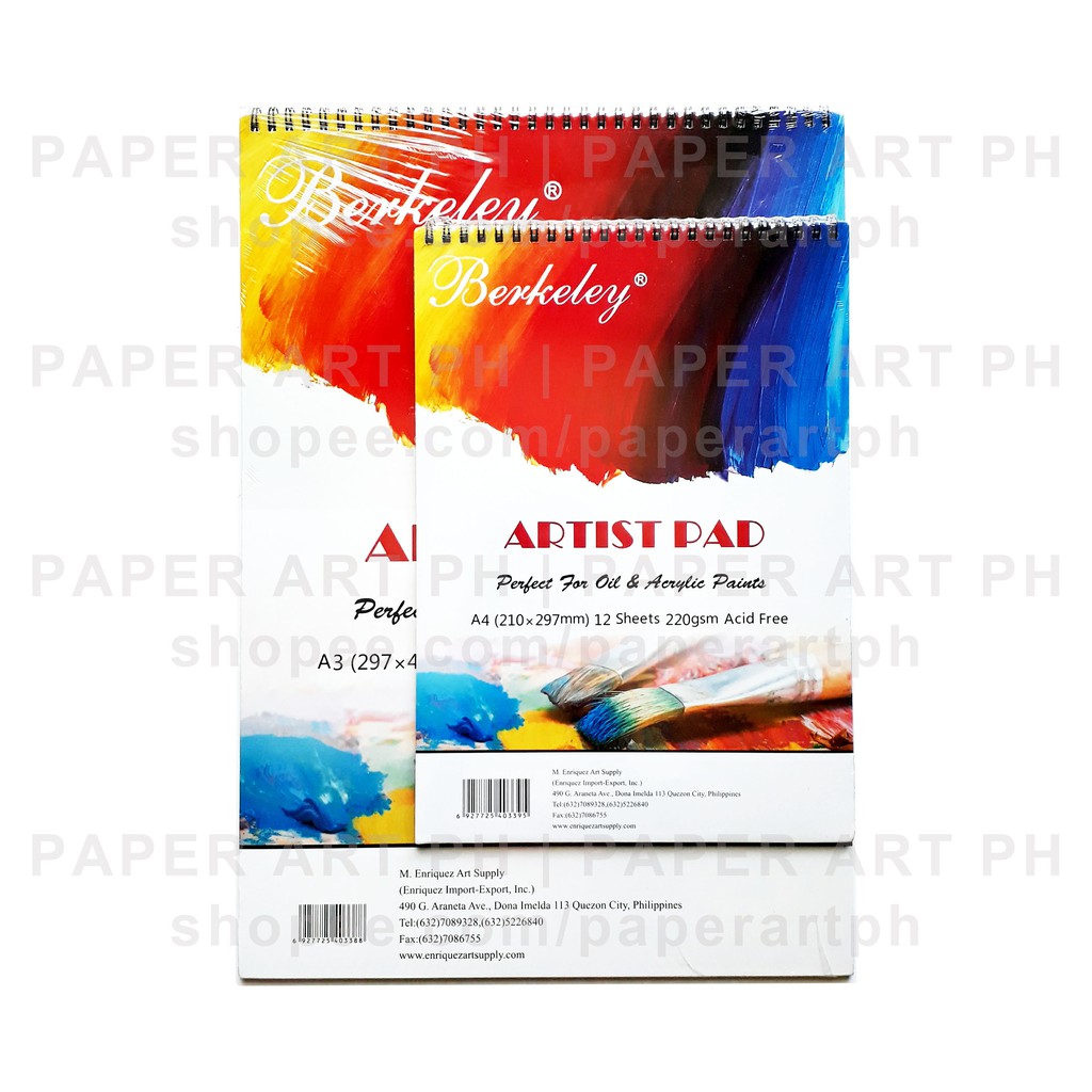 Berkeley Artist PAD A3 220gsm 12 Sheets - The Oil Paint Store