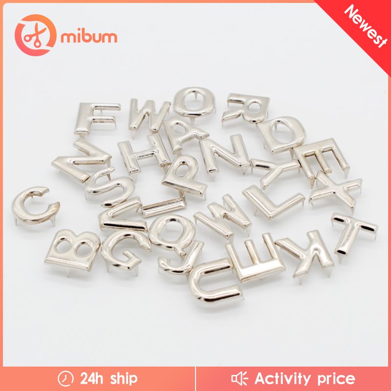 [MIBUM-10--] 26Pcs DIY English Letter Metal Rivets Claw Studs For Bags ...
