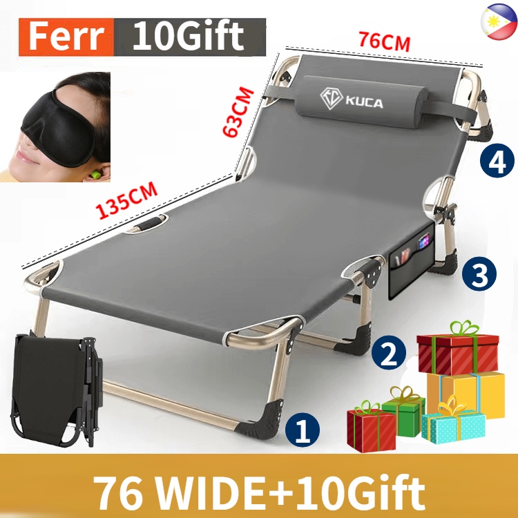 KUCA Folding Bed Outdoor Adjustable Folding Bed Office Nap Bed No