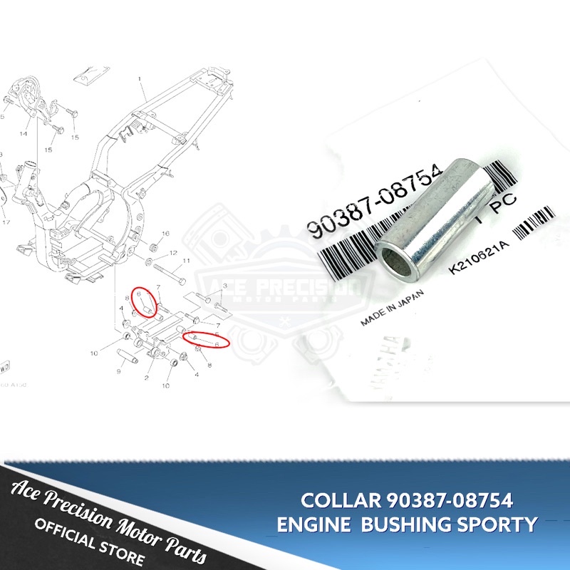 COLLAR ENGINE BUSHING MIO SPORTY 9038708754 GENUINE Shopee Philippines