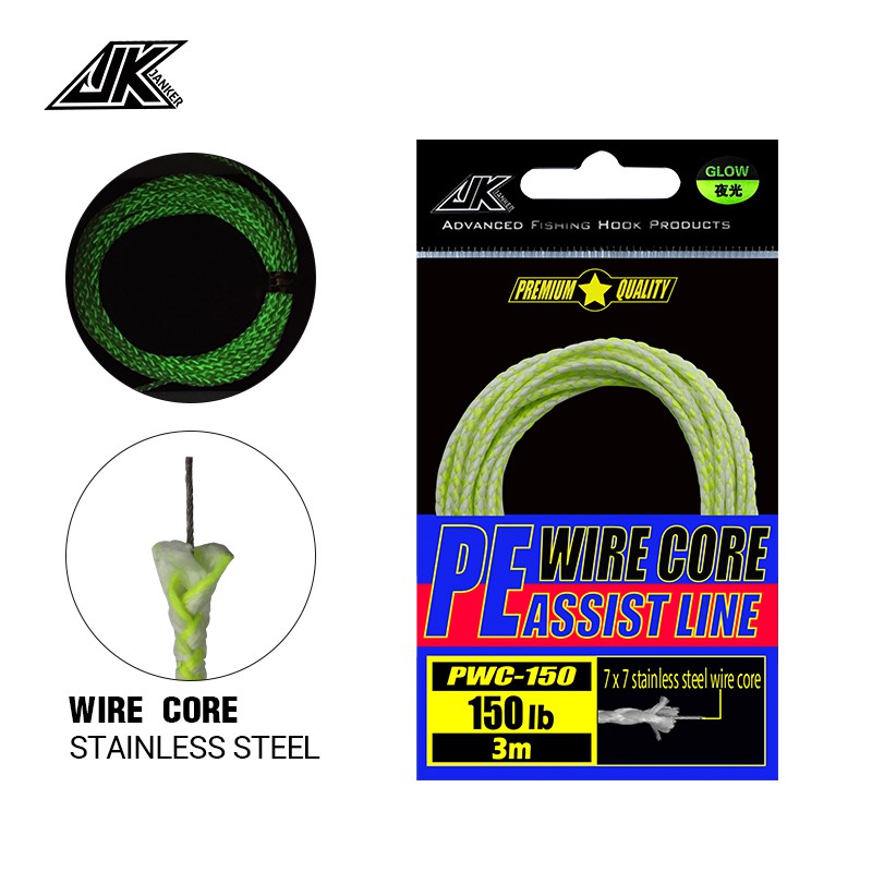 JK Luminous PE Assist Line 7*7 Stainless Steel Wire Core Rebar High ...